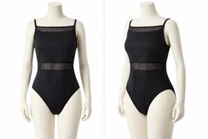 Bravissimo Black Bra Sized Swimsuit 38k Underwire One Piece Sheer Sw639BLK NEW